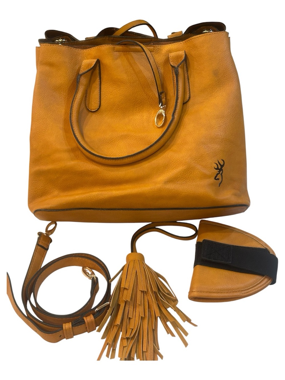 Browning Alexandria Concealed Carry Tote Purse Tan Faux Leather Holster Included